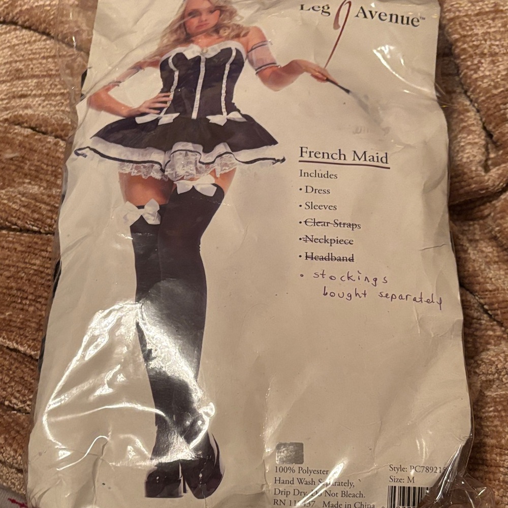 Leg Avenue Black and White Maid Outfit